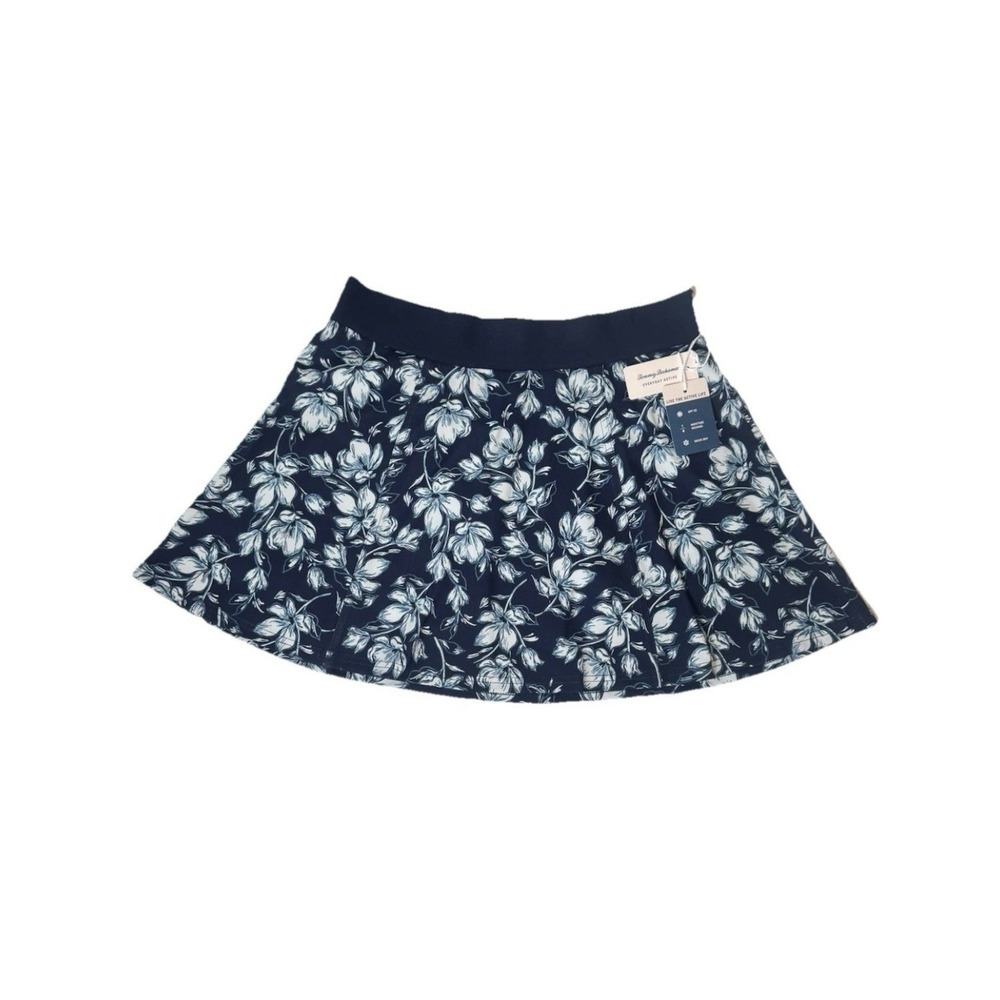 NWT Tommy Bahama Golf Skort Skirt Size Small Navy Floral Elastic Waist - Picture 4 of 7